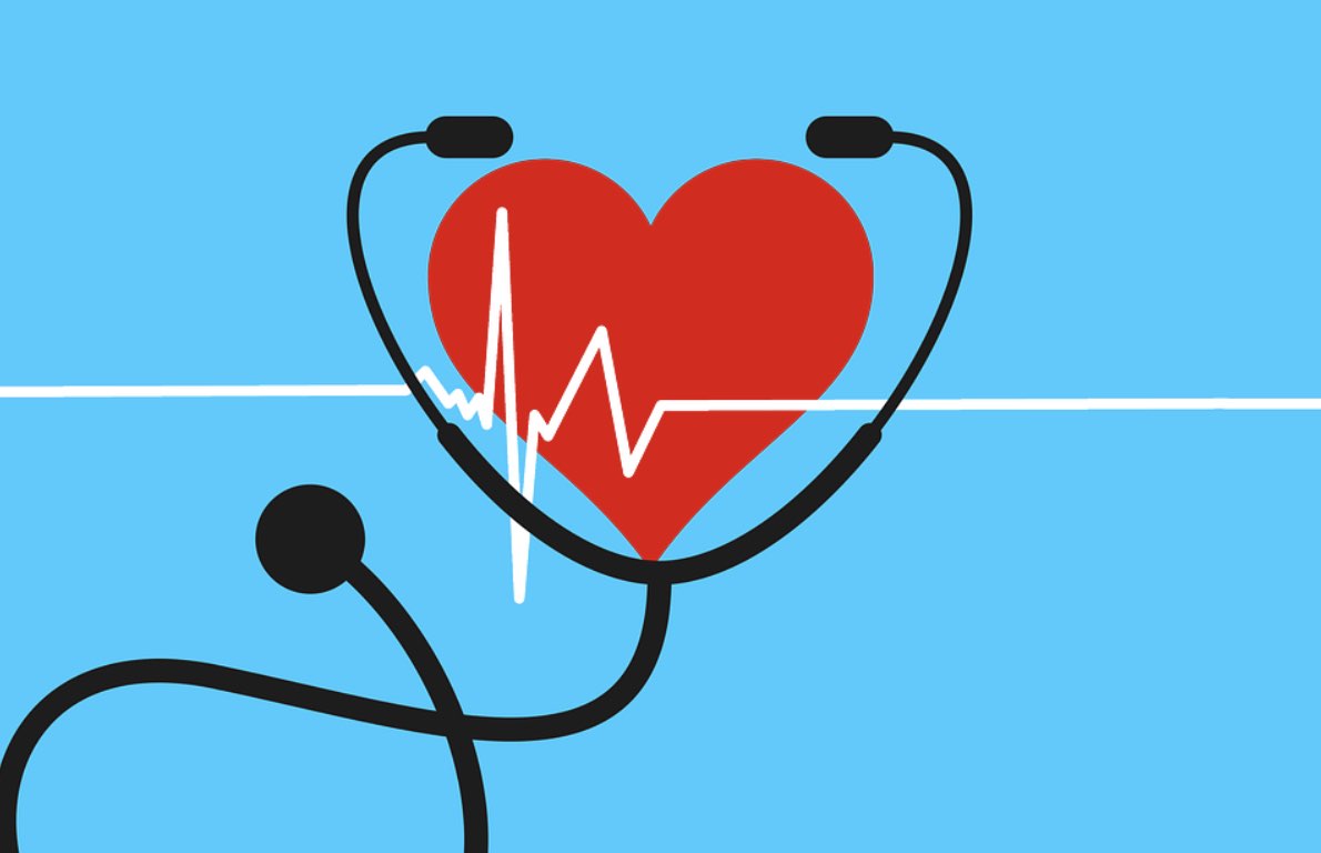 corazon sobre fondo azul