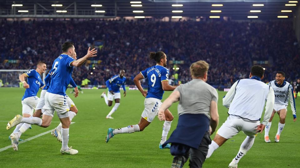 Everton celebra el gol de Calvert-Lewin en el Crystal Palace Premier League