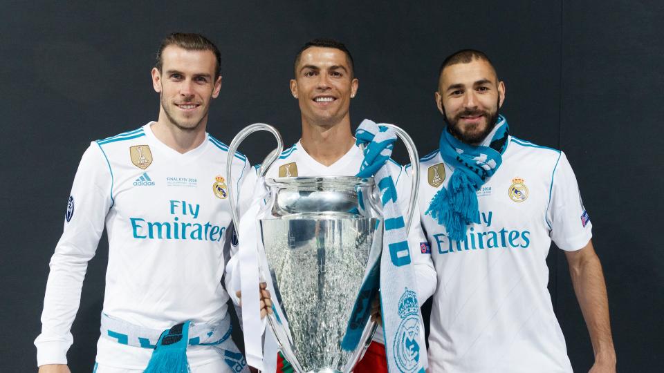 Gareth Bale, Cristiano Ronaldo y Karim Benzema