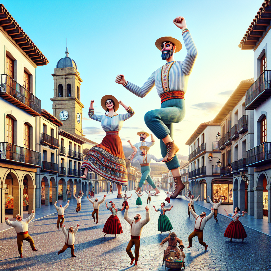 Gigantes y cabezudos danzan patrona de Logrono