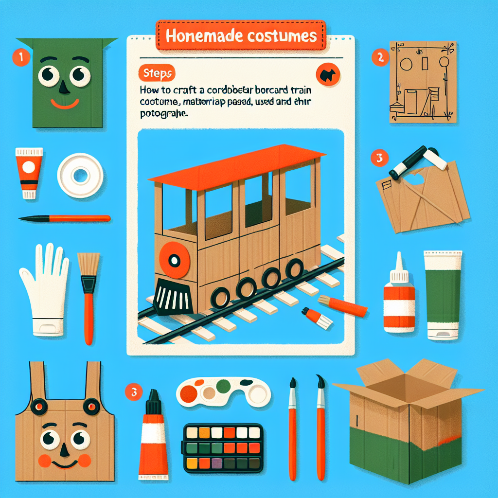 disfraces caseros como hacer un tren de carton para disfraz